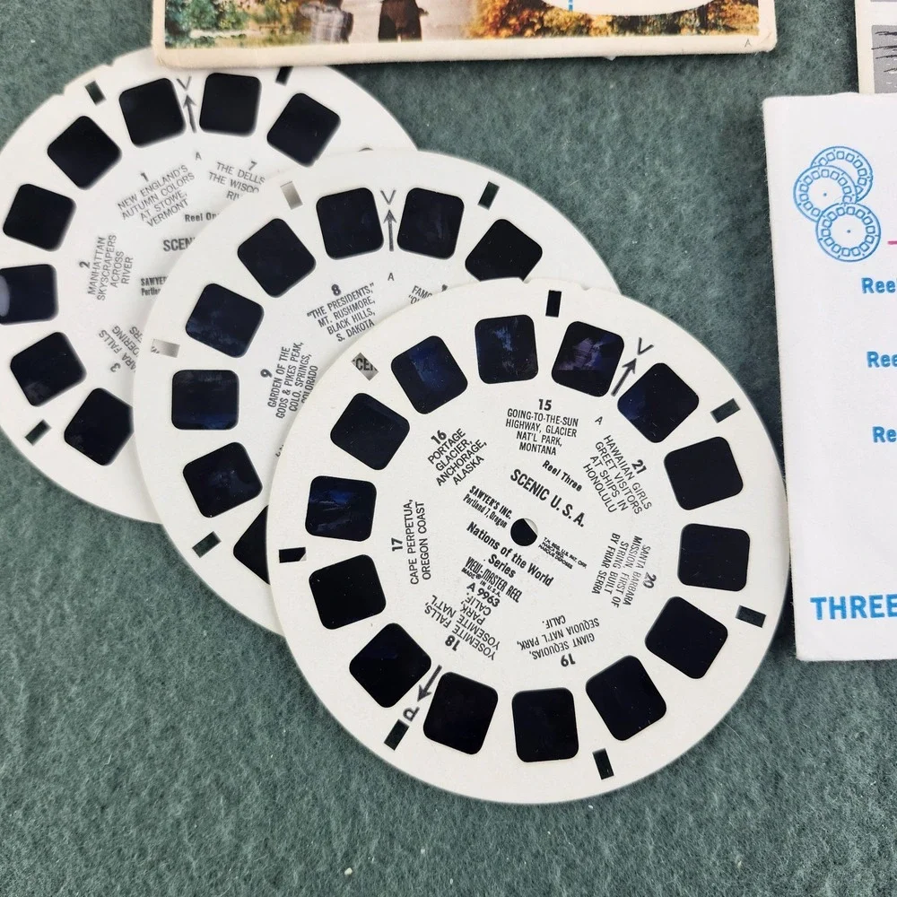 Vintage View-Master Scenic USA - 3 reel packet A 996
